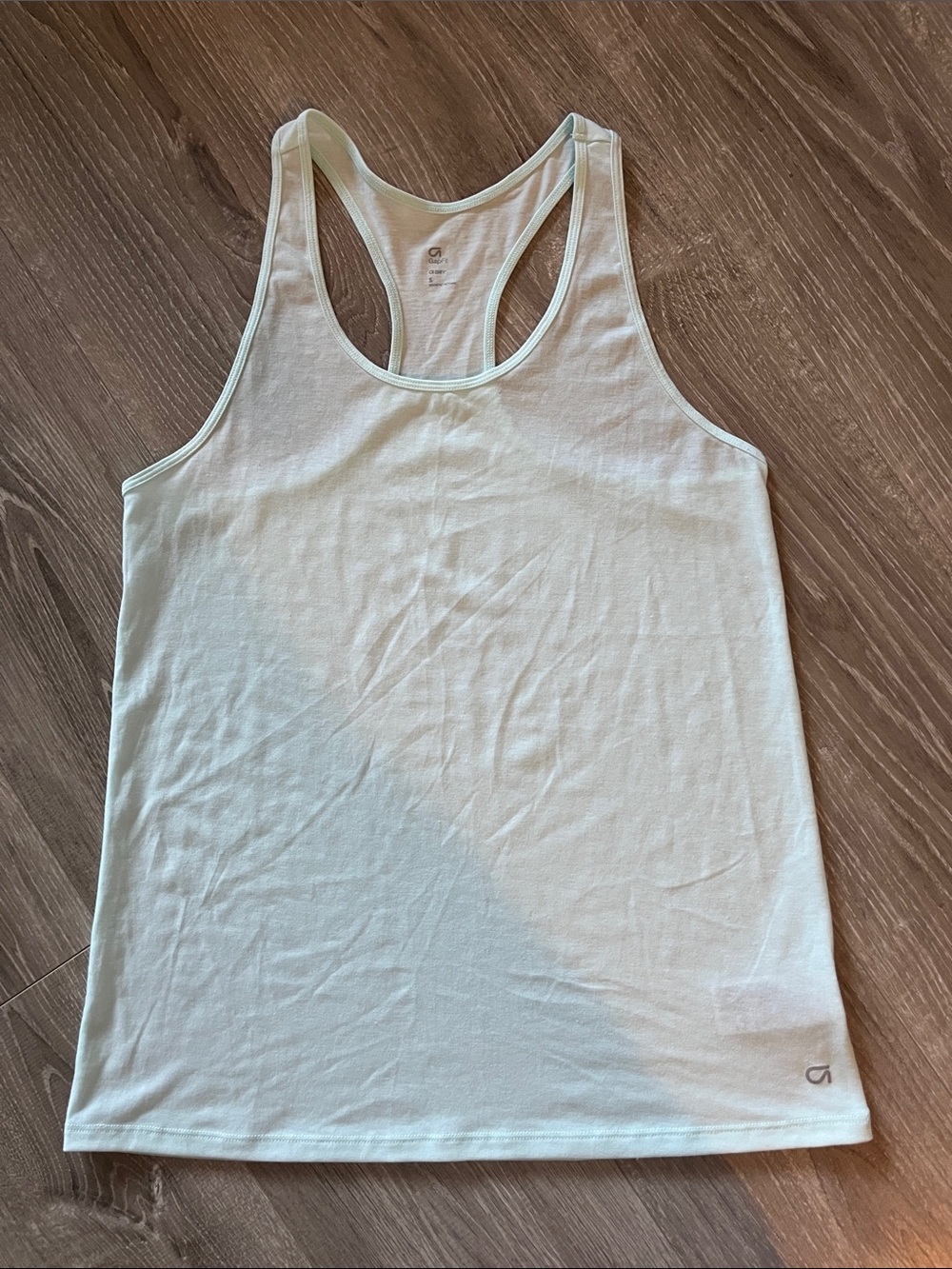 Gap Fita G Dry Light sea glass teal Racerback Tank Top. Small.